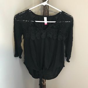 No boundaries black lace blouse